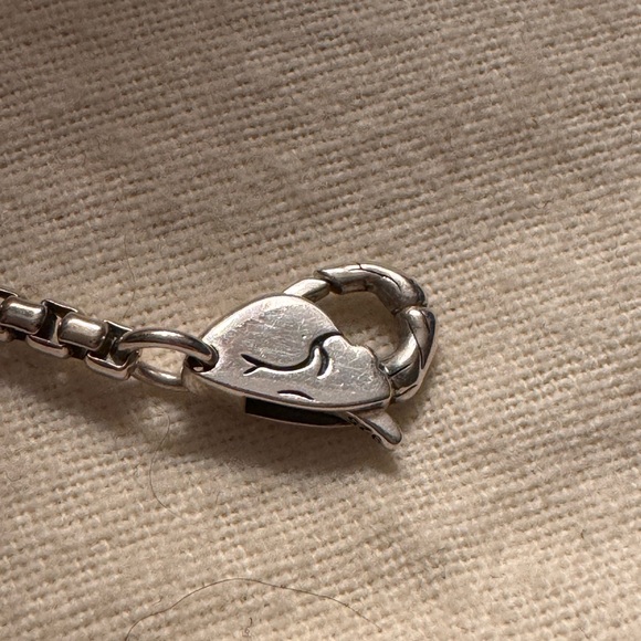 Clocks and Colours Rounded Box Chain Sterling Silver 55cm - Picture 4 of 5